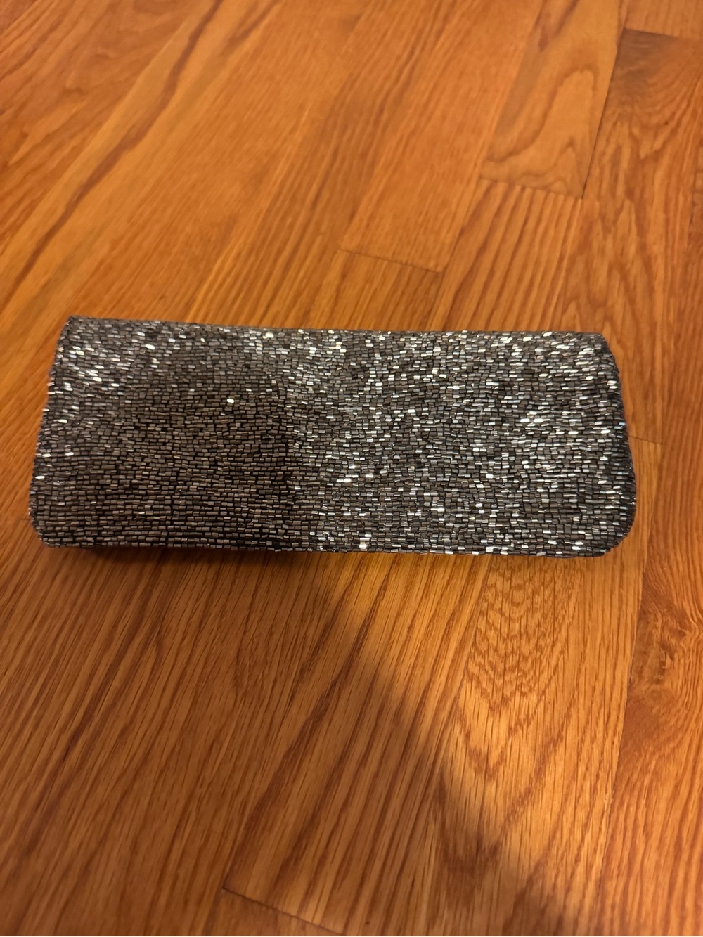 Beaded Silver Evening Clutch